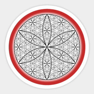 Dimensional Flower of Life - On the Back of Sticker